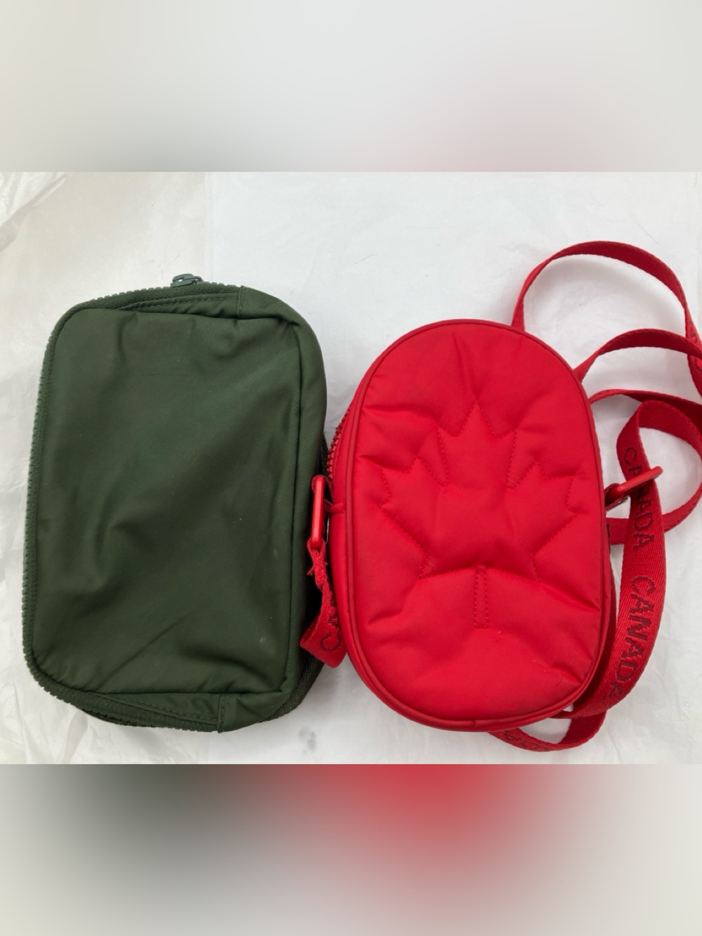 Bundle 2 piece ; TNA + Lululemon Crossbody Bag – Red Quilted Oval Shoulder Bag